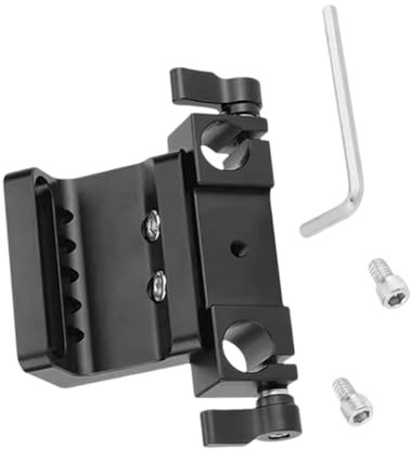 jebyltd De Base Caméra Intégrée avec Pince À Double Tige 15mm pour Appareil Photo Numérique D'épaule Accessoires Studio Photo Fixation Trépied