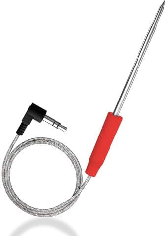 Meat Thermometer, BBQ Meat Probe Air Temperature Thermometer Probe Replacement Compatible with Ninja OG700 Smart XL 7-in-1 Indoor Grill & Air Fryer Stainless Steel
