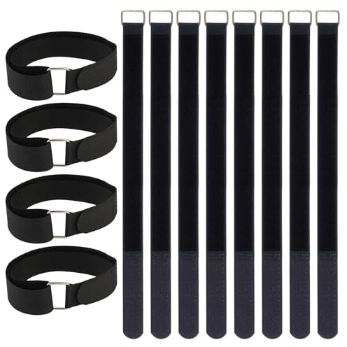 10 Piezas Banda de Cable con Cierre de Velcro Strap, 50 cm X 2 cm Cable Ties Velcro Zip Ties, Nailon Cables Bridas, Correas De cable Reutilizables Para Oficina, Hogar Organizador Cables,Mangueras
