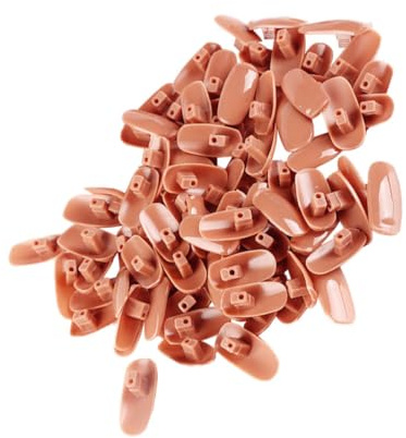 VALICLUD Faux Ongles pour Entraînement Manucure 200 Pièces Café Kit Pratique Modèle D'entraînement Manucure Débutants Professionnels Accessoire Nail Art