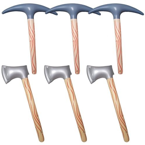 Whyzsjnclg 6 Pezzi di piccone Gonfiabile per Ascia da 23 Pollici in PVC Realistico a Tenuta stagna per Il Favore del Partito Cosplay