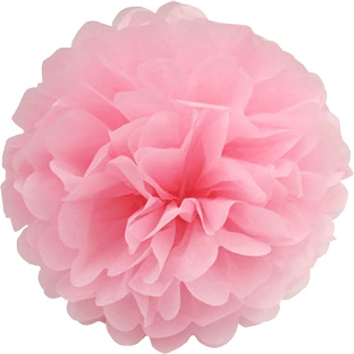 10 papper pompons 35 cm ny // PomPoms blomma kula siden papper pom pom dekor hängande deko rumsdeko blommor pompon Hellrosa 150