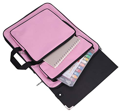 IBLUELOVER Art Portfolio Case A3 Artist Drawing Board Bag Waterproof Art Carrying Bag Portable Sketch Pad Storage Bag Artist Folder Case Tote Bag Shoulder Bag for Palette Paints Brushes Pencils