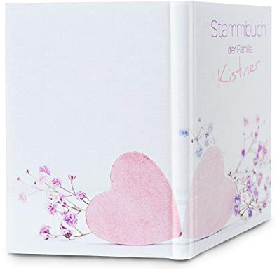 Hochzeitideal Stammbuch der Familie Familienstammbuch bedruckten Buchbinderleinen (511 - Sommer personalisiert)