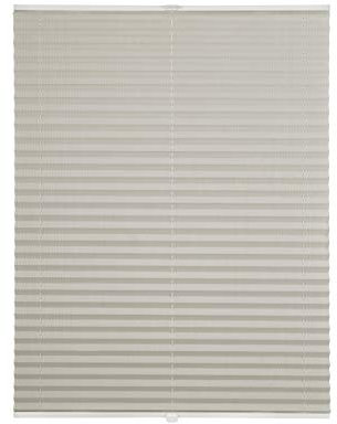 ondeco Plissee auf Maß Fusion für alle Fenster innen, Montage in Glasleiste mit Spannschuh, Sonnenschutz-Rollo lichtschutz und Blickdicht Hellbeige Fusion B: 71-80 cm, H: 101-150 cm