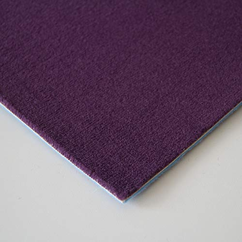 Steffensmeier Velours Teppichboden Verona Meterware | Auslegware für Kinderzimmer Wohnzimmer Schlafzimmer | Aubergine, Größe: 300x300 cm