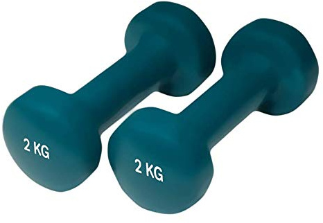 Yate Hantel Set mit 2 Hanteln Gewicht 2,0 kg für Übungen zu Hause und im Fitnessstudio aus rutschfestem Neopren