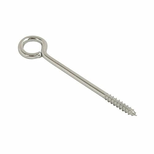 100mm Zinc Plated Vine Eyes for Climbing Plants, Screw In, 10 Pack | 10 bright zinc-plated steel 100mm vine eyes for suitable plant-training wire, string and garden support projects.