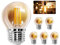 Aigostar Ampoule LED Filament E27,Blanc Chaud 2200K,420LM,4W(équivalent à 37W), Rétro Ampoule Edison LED G45,Lot de 5