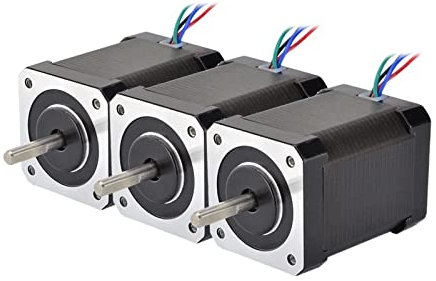 KIRANDY 3pcs Nema 17 Stepper Motor 60 mm 65 ncm (92 Unzen) 2,1A 4-Lead Nema17 Stiefmotor 4 2Bygh for 3D -Drucker