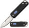 Egret Black Zweihandmesser mit Timaskus Inlay — WithArmour — Exklusives Aluminium EDC City Messer aus Sandvik Stahl