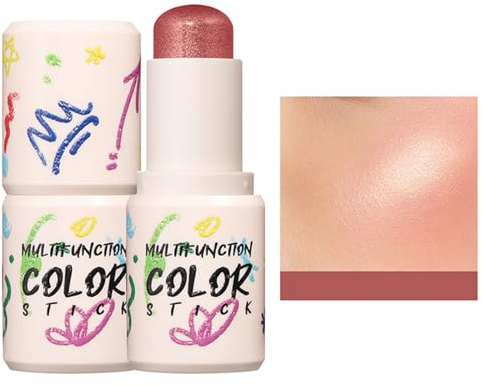 Cream Blush Stick, Soft Silky Touch Waterproof Blushers For Cheeks Make Up, Buildable Lightweight Multi-Dimensional Crease-Proof High Pigmented Blush Makeup Stick For Women & Girls