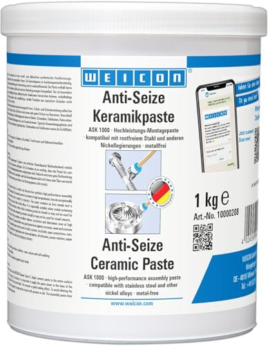 WEICON Anti-Seize Ceramic Paste 1 kg, metal-free assembly paste to protect against corrosion, seizing and wear