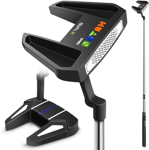 HUAEN Golf-Putter für Damen und Herren, Rechtshänder-Putter mit Ziellinie, Golfschlägerhaube inklusive, 86,4 cm, rechte Hand