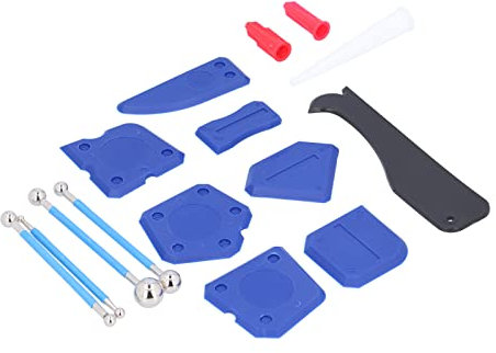 Yuecoom 16Pcs Caulking Tool, Caulk Remover Tool ABS Glue Grout Cleaning Scraper Remover Nozzle for Floor Tile, Scraper Caulking Clean Tool for Kitchen Bathroom Window