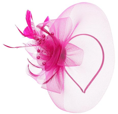 FRCOLOR Fascinator Haarclip Für Damen Netz-haarschmuck Für Hochzeiten Teepartys Und Festivals Vintage Kopfaccessoire Mit Federdesign