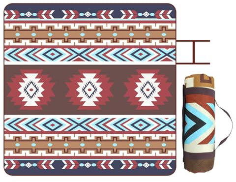 Outdoor-Picknickdecke, Decke für Picknick draußen,Boho wasserdichte sanddichte Stranddecke für draußen | Faltbare Camping-Pad-Strandmatte mit Aufbewahrungstasche für Outdoor, Picknick, Garten