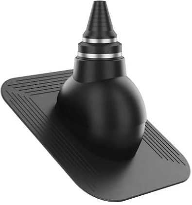 KRONO-PLAST Antenadurchführung dichter Dachdurchgang für Bitumenschindel Doppelrömer Dachziegel Lüfter Dachlüfter (Schwarz)
