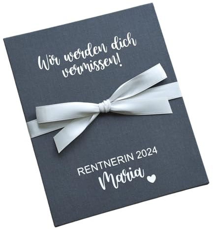 personalisiertes Geschenk zur Rente | Fotoalbum Leporello mit Namen als Abschiedsgeschenk zum Ruhestand | Geschenkidee zum Abschied Kollege oder Kollegin | Endlich Feierabend
