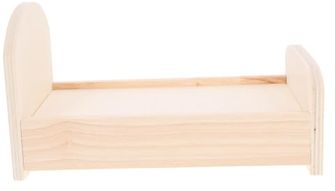 WESIEVYA Puppenbett kinderzimmer Spielzeug für Kinder Toy for The Teachers cot puppenstubenmöbel Miniaturbettmodell Bettverzierung Puppenhausmöbel Requisiten Minibett Holz