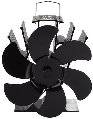 6 Blade Wood Stove 6 Blade Heat Powered Stove Fan 6 Blades Wood Burning Stove Fireplace Fan for Fireplace Kerosene Stove