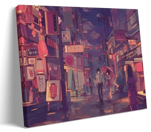 Kimi No Na Wa Your Name Anime , Japonés M Póster Pintura Decorativa Lienzo Arte de Pared Salón Póster Dormitorio Pintura, Arte de Pared Impresión de Imagen Moderna Decoración de Habitación Familiar 08