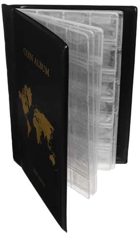 WHAMVOX Álbum De Coleccionista De Monedas Compartimentos Organizador De Billetes y Monedas Funda De Transparente Almacenamiento Seguro para Colecciones De Dinero y Antigüedades