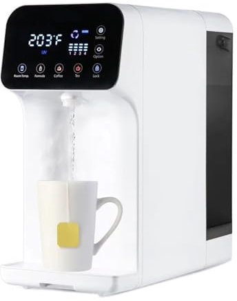 TIEOAXFT Sistema de ósmosis inversa for encimera RCD100 de 5 etapas, dispensador instantáneo de Agua RO Caliente con UV, 2,5:1 Puro for drenar
