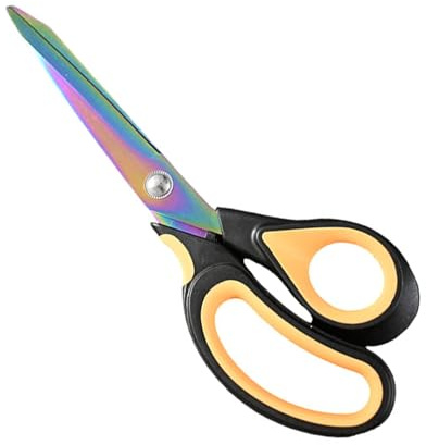 Poraceous Forbici da Sarta professionali, 23,5cm Acciaio Inox Placcato Titanio Forbici da Sarto, Multiuso Affilato Forbice, Forbice da Sarto, Scissors per Taglio, Sartoria e Abbigliamento