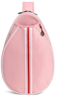 RainbowJise Tennisschlägertasche, Rucksack, 2-in-1, großes Fassungsvermögen, Erwachsene/Jugendliche, Tennisschläger, Crossbody-Tasche, Badminton-Tasche, Rucksack für Jungen und Mädchen (Rosa)