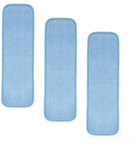 Fauhapyway Mocio piatto per la casa, riutilizzabile, in microfibra, per la pulizia, lavabile in lavatrice, 45 x 14 cm, blu (A)