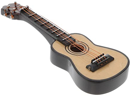 BESPORTBLE Chitarra in Miniatura Legno Decorazioni Per Mini Case Accessori Giocattoli Per Ragazzo Oggetti Per Mini Casa
