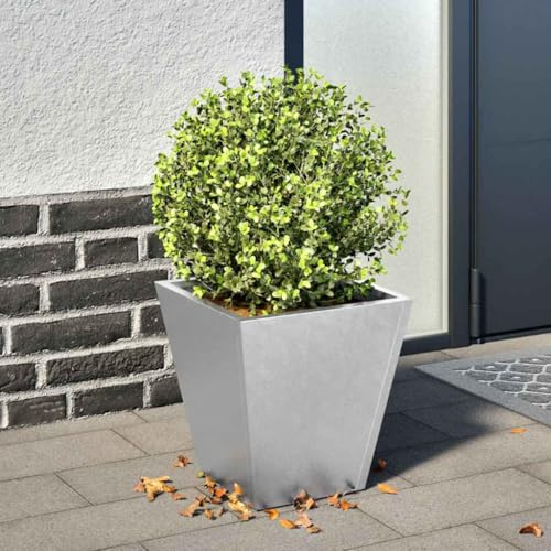 HaoChrymec Maceta 30x30x30 cm de Acero Galvanizado, Resistente a la Corrosión, Jardinera Exterior, Huerto Urbano, Macetas Balcón, Jardineras Exterior Balcón