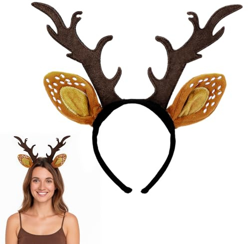 Rentiergeweih Haarreif für Weihnachten, Haarreif Geweih Weihnachts für Weihnachts Cosplay Karneval Party Cosplay Kostüm Accessoire Karneval Party Kostüme 1 Stück