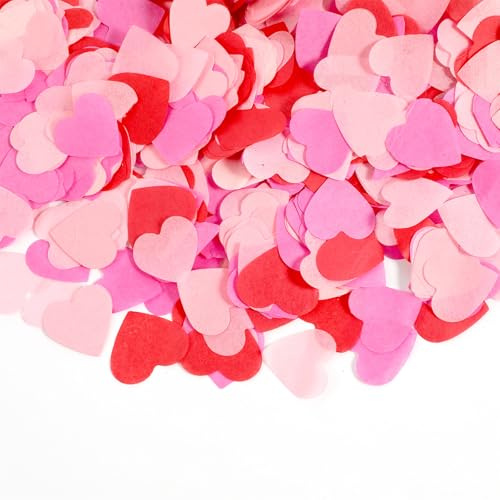 XLIUAX 8000 Pcs Herz Konfetti Bunt Papier Hochzeit Valentinstag Tischdeko