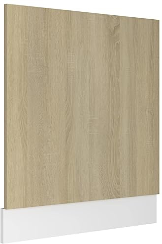 XHNIFBN Mascherina per lavastoviglie Lyon Sonoma Rovere 59,5 x 3 x 67 cm, in legno robusto frontale per cucina, design moderno, facile da montare per angolo cottura e cucina attrezzata