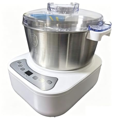 Macchina per impastare elettrica, macchina per lievitare la pasta con fermentazione a temperatura costante, impastatrice automatica, impastatrice a basso rumore per pasta di pane e pizza white 7L