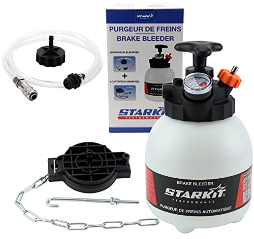 Purgeur de Frein (3 litres) avec adaptateurs multimarques. Purgeur Liquide de Frein | Purgeur de Frein Voiture QUALITÉ Professionnelle