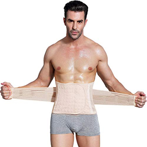 Bauchgurt Bauchweggürtel ? Damen & Herren ? Schwitzgürtel ? Waist Trimmer | Schnell & Einfach Abnehmen mit dem Fitnessgürtel (Beige,L)