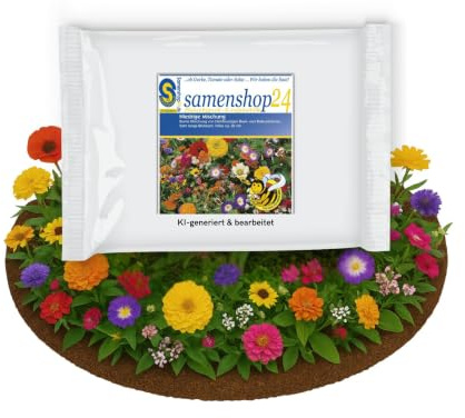 Sommerblumenmischung einjährig niedrige Sorten 100 g für ca 200 m², Nektarspender