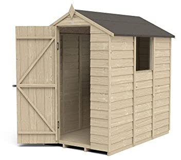 Forest Garden 4LIFE Apex Shed 4x6 - Single Door - 1 Window