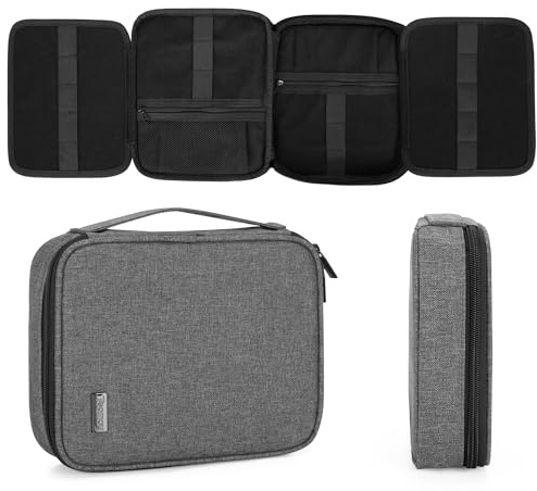 Teamoy Watch Band Storage Case for 26 Watch Straps, Watch Band Carrying Bag Organizer Compatible with Apple Watch Bands and Other Accessories, Grey