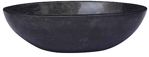 vidaXL Waschbecken Aufsatzwaschbecken Waschtisch Waschplatz Waschschale Handwaschbecken Naturstein Becken Badezimmer Schwarz 53x40x15cm Marmor
