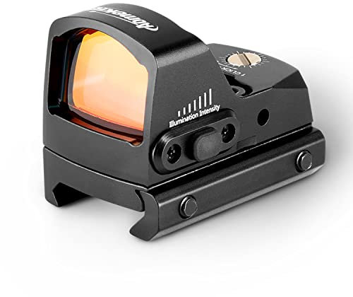 AOMEKIE Mirino Airsoft Red Dot Rosso Illuminato Mirino Olografico Reflex con 7 Livelli di Luminosità per 20mm Rail per CQB