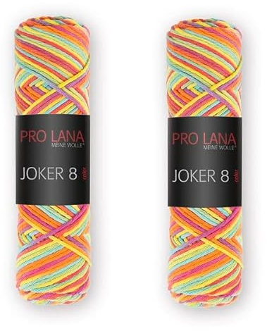 2-er Set Pro Lana Joker 8 color, 100% Baumwolle, 50g/85m LL, Topflappengarn, NS3,5-4,5 (539)
