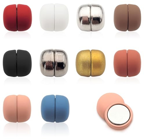 EUPSIIU 10 Stück Magnetische Hijab Nadeln Nadellose Kein Verhaken Vielseitig Einsetzbar Hijab Magnetische Pins Hijab Magneten Schal Magnetverschluss für Kleidung Hijabs Schals(10 Stück)