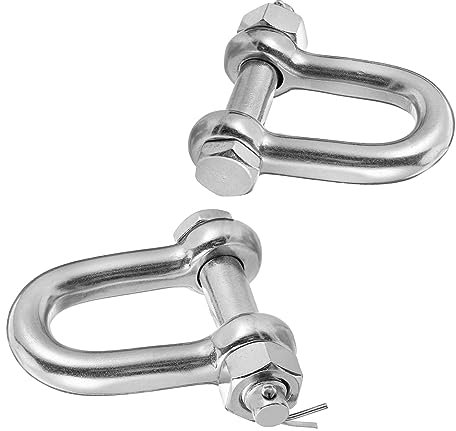 GLEAVI 2St Schäkel Edelstahl Hängemattenbügel Stainless Steel inoxlm stiefletten Metallfesseln strapazierfähige Metallbügel Amerikanischer Stil Rostfreier Stahl