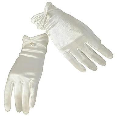 VALICLUD Weiße Brautschleierhandschuhe Transparente Kurze Handschuhe Für Verzierte Brautkleider