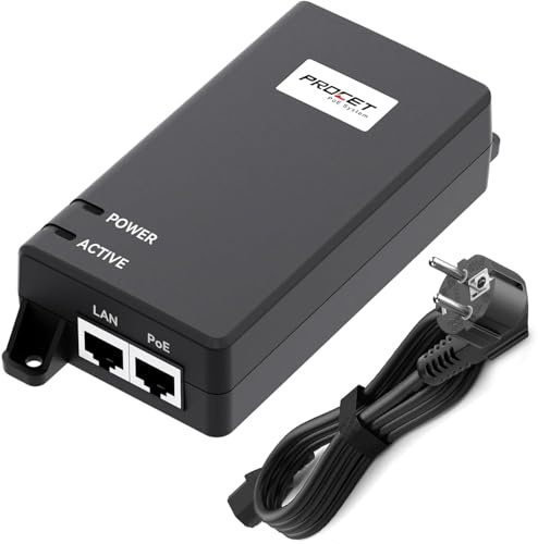 PROCET 10 Gigabit PoE Injektor 30W Injektor IEEE802.3at 10G PoE Ethernet Adapter für eero PoE 7, U6-Enterprise, U7 Pro Max, U7 Pro XG WiFi 7 Drahtloser AP, G5 PTZ Camera, HD PTZ Camera