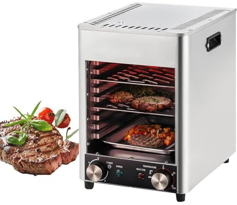 Freidora De Aire + Horno Tostador De ConveccióN, Asador EléCtrico Para Carne, Horno Tostador Kitchen Aid, Plancha EléCtrica, Horno De Encimera, Horno De 10 Pulgadas Con Horneado, Parrilla,220V